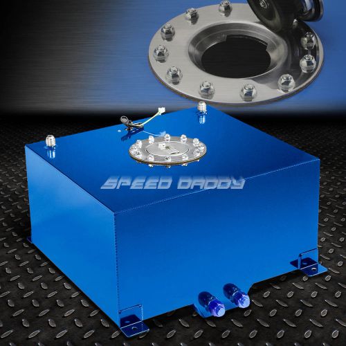 10 gallon/38l blue coat aluminum racing/drift fuel cell tank+cap+level sender