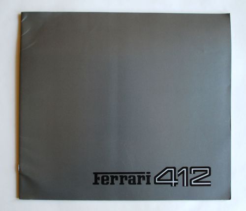 Ferrari 412 sales brochure