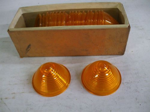 Nos vintage signal-stat no. 9004a orange beehive plastic light covers-20 pcs.