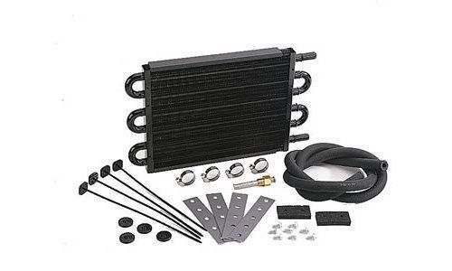 Derale 7000 series tube&amp;fin transmission cooler 12.625&#034;h x 12.75&#034;w 11/32&#034; in/out