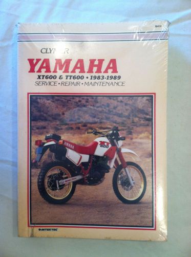 New 1983-89 yamaha xt600 &amp; tt600 clymer service manual maintenance repair book