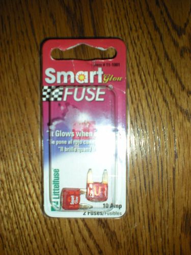 Littelfuse 11-1001 smart glow blade style min10 amp fuse - 2 fuses 12v #55
