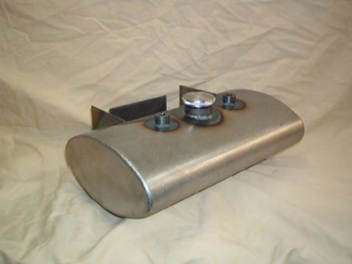 Oval oil tank with battery tray for choppers or bobbers