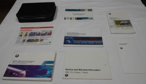 2000 bmw 528i,540i,sedan,sport wagon owner manual 8/pc.set &amp; bmw premium case