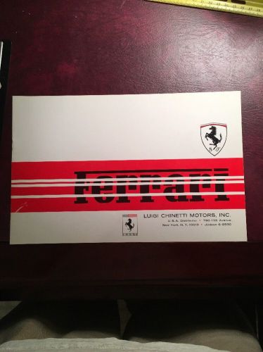 Ferrari brochure luigi chinetti motors