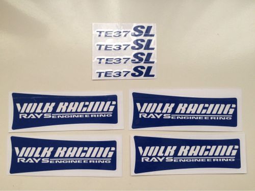 Te37 sl sticker volk racing blue color decals 1 set of 4