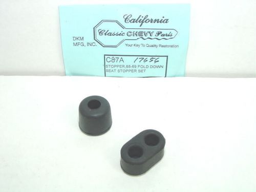 1968 1969 camaro fold down seat stopper set 2 piece