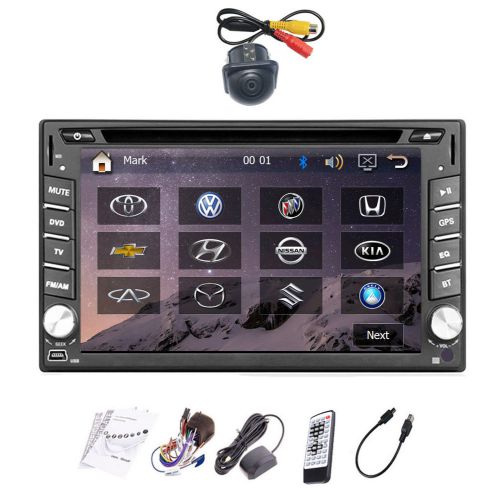 2 din universal gps car dvd player touchscreen auto stereo radio ipod bt tv+cam