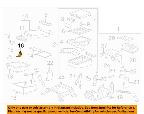 Gm oem center console-power outlet retainer 15187371