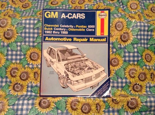 Haynes repair manual gm a-cars pontiac/buick/chevy 1982-1989