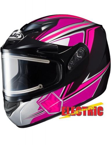 Hjc cs-r2 seca snow helmet w/electric shield pink/black
