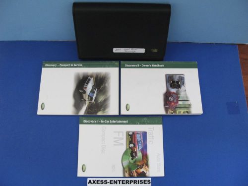 02 - 2002 land rover discovery ii owners manuals drivers books set + pouch 82116