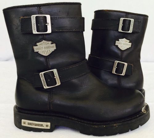 Men's harley davidson black leather riding boots 01724 size 10.5 great condition