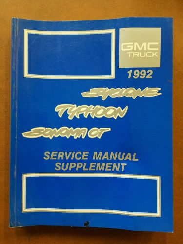 1992 gmc syclone pickup truck typhoon sonoma gt supplement service manual x-9276