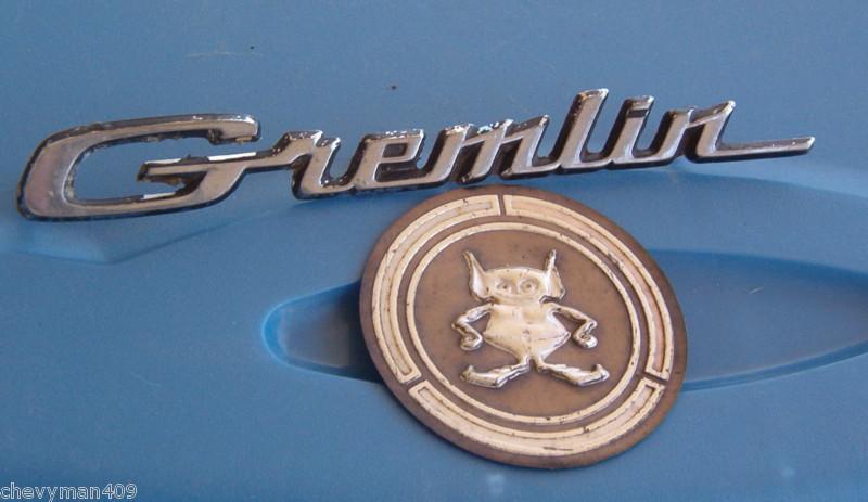 Amc gremlin script emblems interior medallion badge 70's 71 american motors vtg