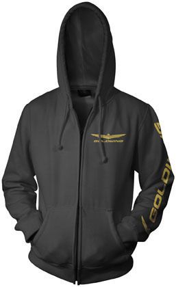 Parker synergies gold wing standard mens zip up hoody black 3xl