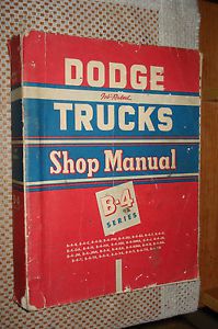 1953 dodge b-4 series truck service manual original shop book rare