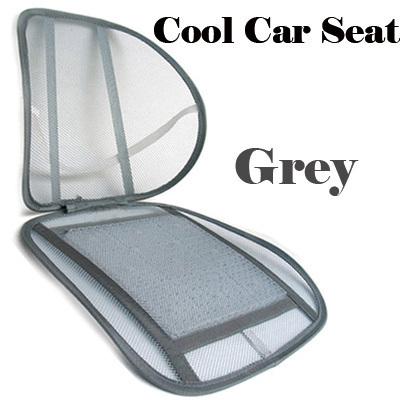 New grey cool vent cushion mesh back lumbar support for car seat comfortable 