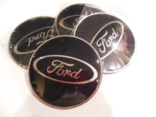 Ford wheel center cap emblems set 4 aluminum stickers decal coned 2 9/16