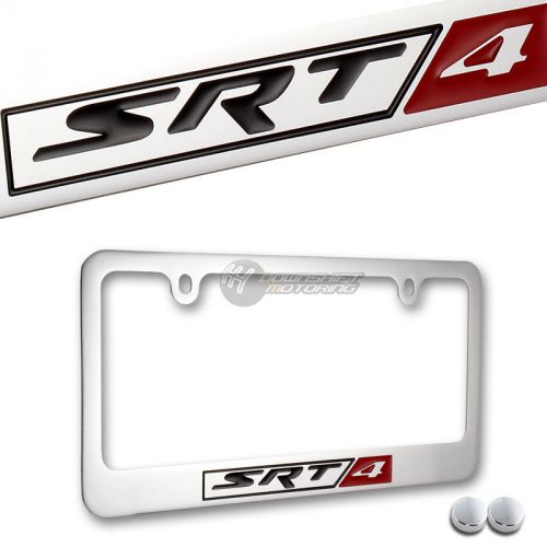 Dodge srt-4 chrome plated brass license plate frame officially licensed new