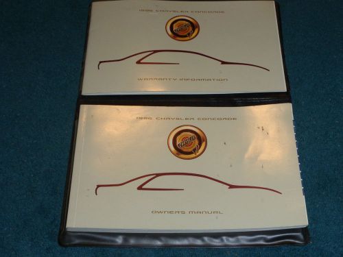 1996 chrysler concorde owner&#039;s manual set / nice original guide book set