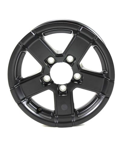15x5 5-lug on 4.5" aluminum series 07 trailer wheel - black - 755545fpbm-wa524