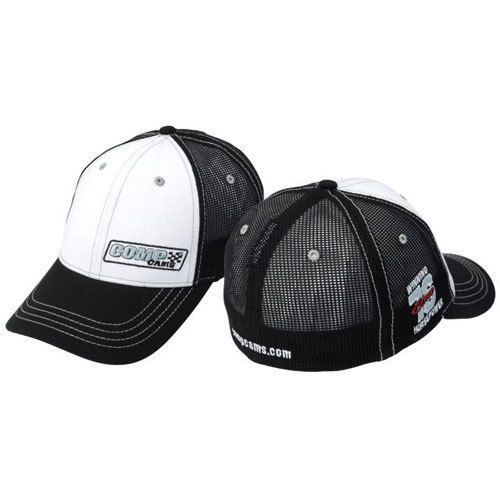 Comp cams c642 black &amp; white-fitted cap since 1976 hat fitted hat