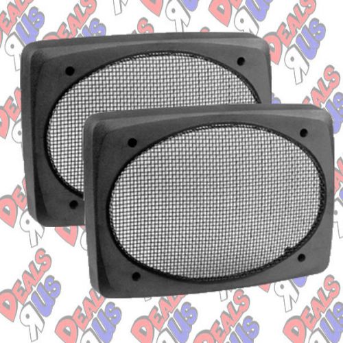 Magnadyne 6&#034; x 9&#034; speaker grills with black wire mesh g69d-pair
