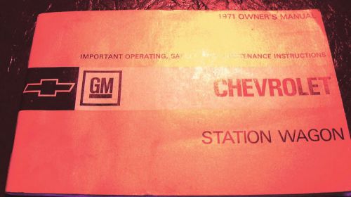 1971 71 chevy chevrolet station wagon owners manual kingswood brookwood townsman