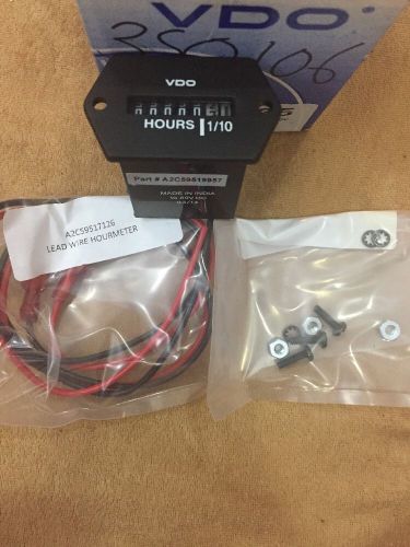 Vdo dc10v~80v truck tractor diesel outboard engine hour meter rectangular new