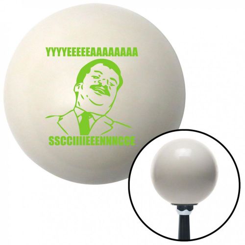 Green neil degrasse tyson ivory shift knob with 16mm x 1.5 insert parts hot rod