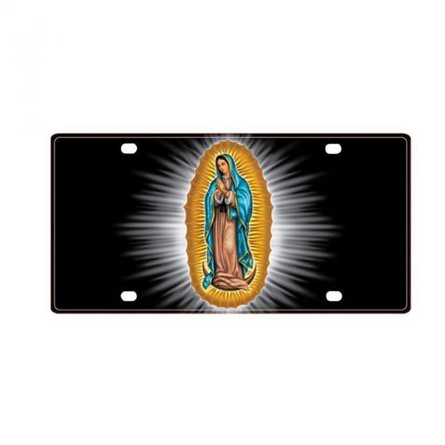 3d virgin mary chrome metal license plate frame lp-193