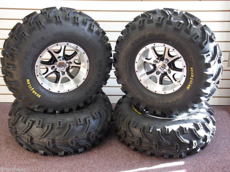 27" can am renegade bear claw atv tire & ss108 wheel kit lifetime warranty