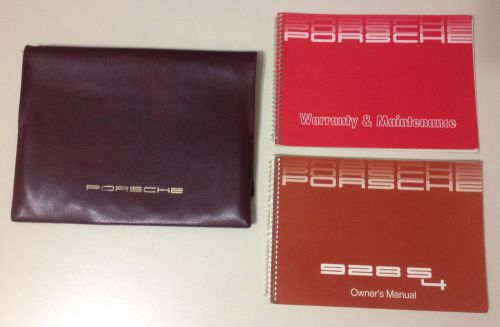 1987 porsche 928 s4 owner&#039;s manual set