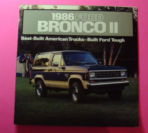 1986 ford bronco  ii showroom sales brochure..17- pages