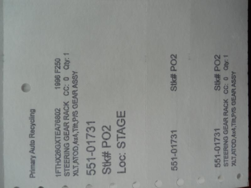 80-91 92 93 94 95 96 FORD F150 POWER STEERING GEAR BOX, US $53.00, image 3