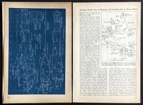 Driggs dart 1 high wing cabin monoplane 1930 howto build plans
