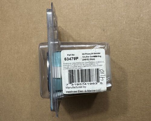 NEW MARINE TELEFLEX STERLING 12 VOLTS OIL PRESSURE GAUGE 0-80 PSI 2" # 63479P, C $55.00, image 2