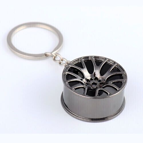 Creative wheel model car keychain cool gift men's keychain colorful gun black 2