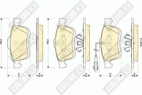 GIRLING FRONT BRAKE PADS SET FOR RENAULT CLIO LEGUNA & MEGANE, US $, image 4