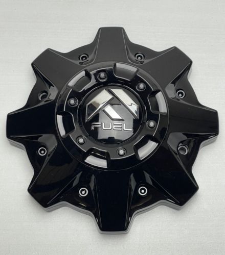 *USED Fuel Gloss Black/Black Rivets Wheel Center Cap NO SCREWS 1002-53GBR, US $17.99, image 4