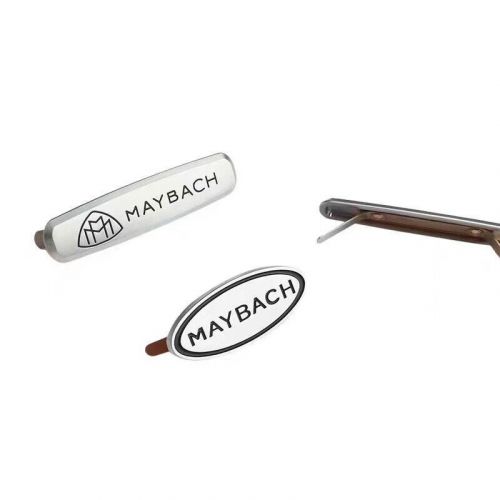 Metal “maybach” logo emblems front seat tuning badge for mercedes benz