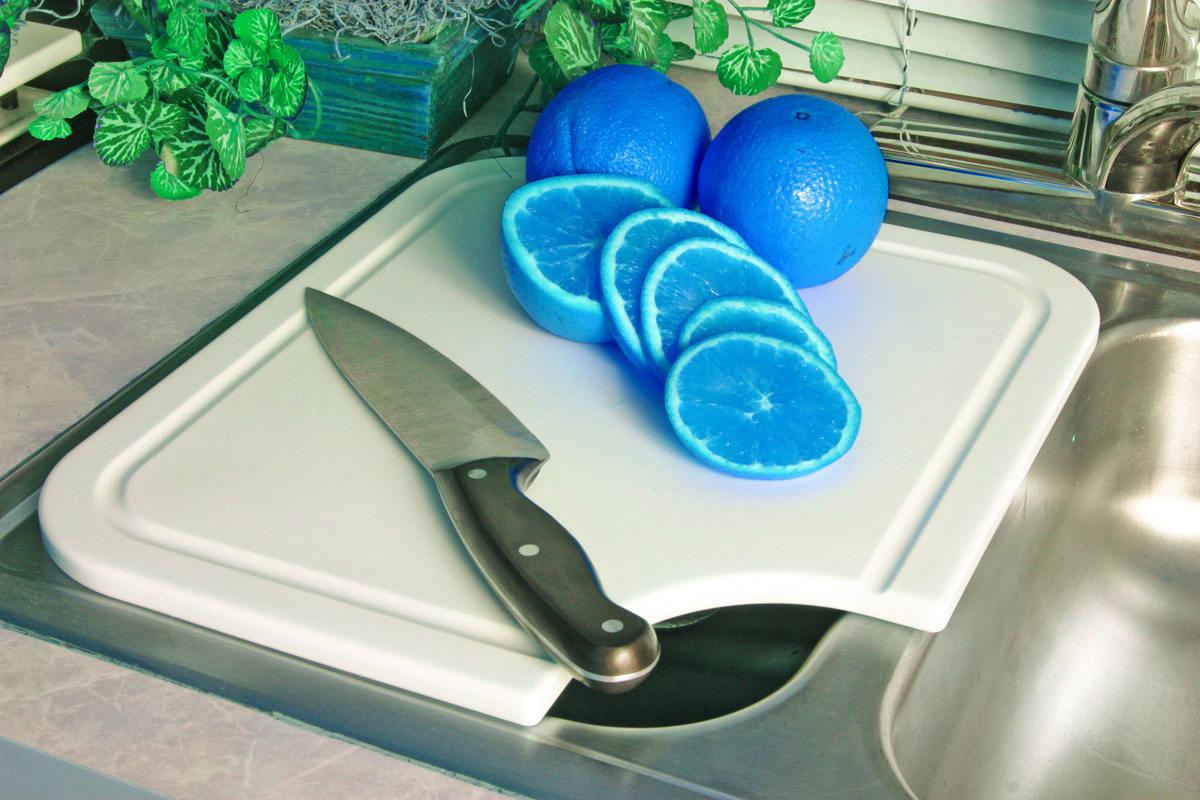 Camco 43857 sink mate cutting board white camper