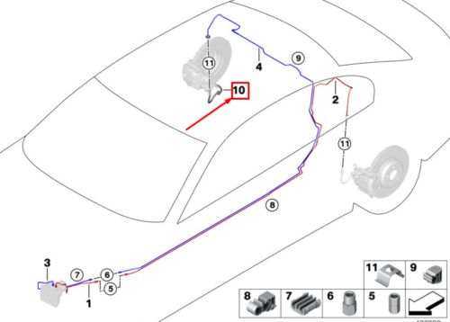 BMW 5 Touring G31 rear brake hose 34206861806 NEW ORIGINAL-, US $, image 8