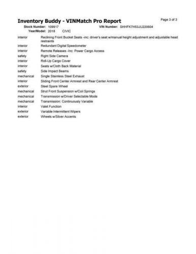 Seat Belt Front US Market Hatchback Driver Retractor Fits 17-19 CIVIC 10284687, US $170.00, image 4