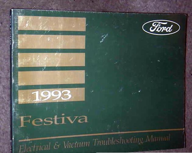 1993 ford festiva factory electrical vacuum troubelshooting  manual evtm 