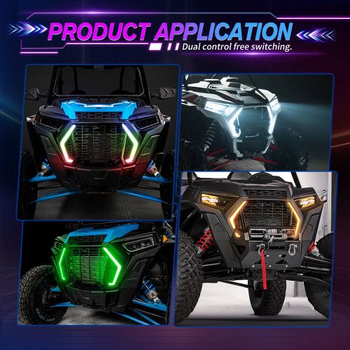 For 2019-2023 polaris rzr xp 4 1000 utv led turn signal rgb fang accent lights