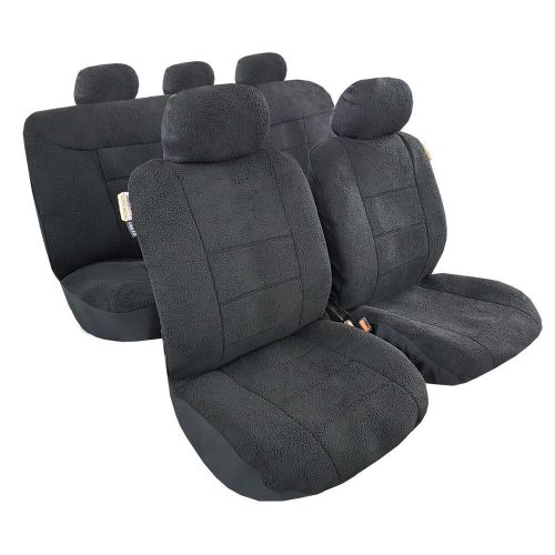 For Nissan Frontier 1998-on Car Seat Covers Full Set Black Faux Sheepskin 9PCS, US $139.99, image 7