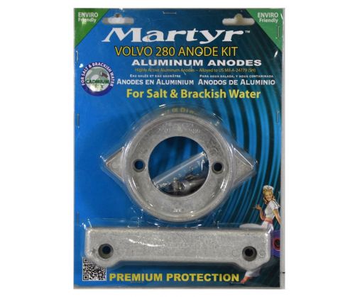 Martyr cm280kita volvo anode single prop aluminum kit - silver