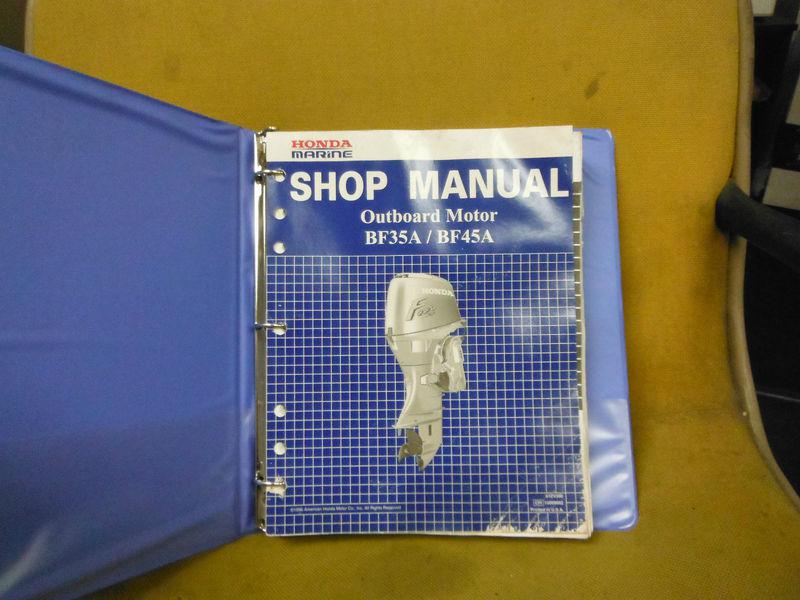 Honda outboard repair manual 35 hp & 45hp bf35a bf45a four stroke shop book